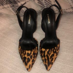 Leopard print high heels